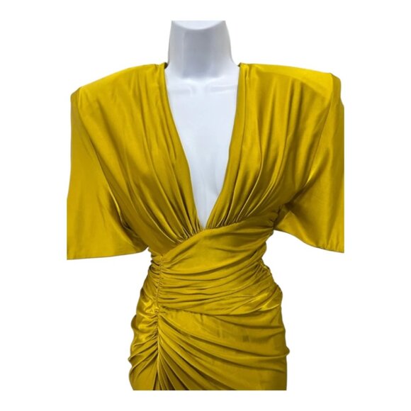 Alexandre Vauthier Amber Ruched Midi Dress NWT 34/2 - Picture 12 of 13